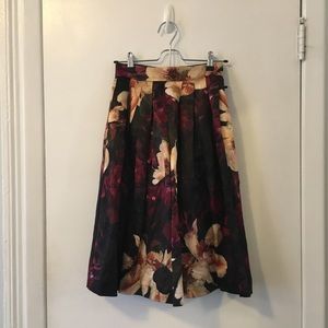 H&M Floral Midi Skirt